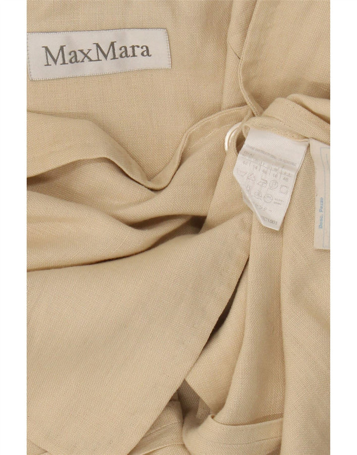 Giacca blazer a 1 bottone da donna Max Mara UK 16 grande beige