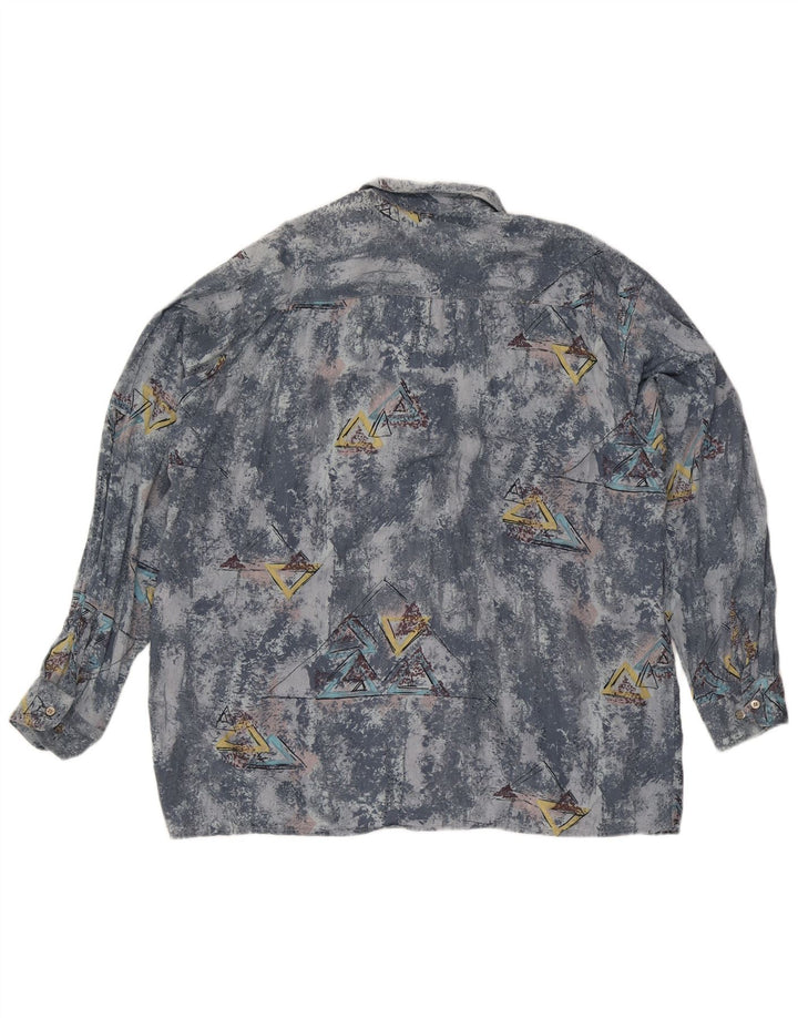 Camicia da uomo Camargue Taglia 43/44 XL Blu geometrica