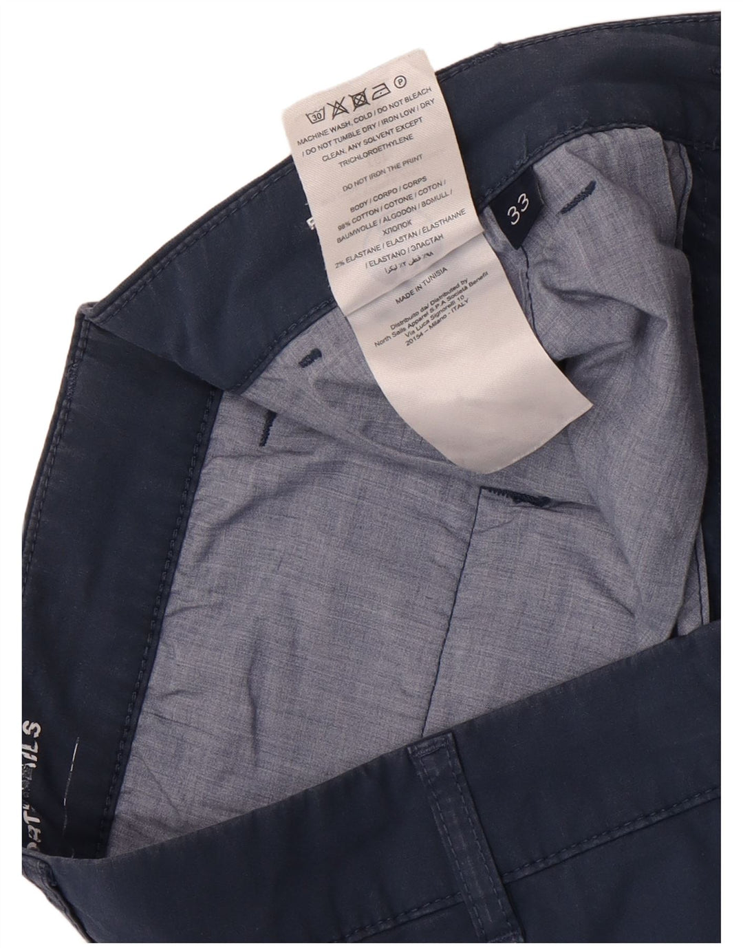 Pantaloncini chino vestibilità regolare da uomo North Sails W33 cotone blu navy medio