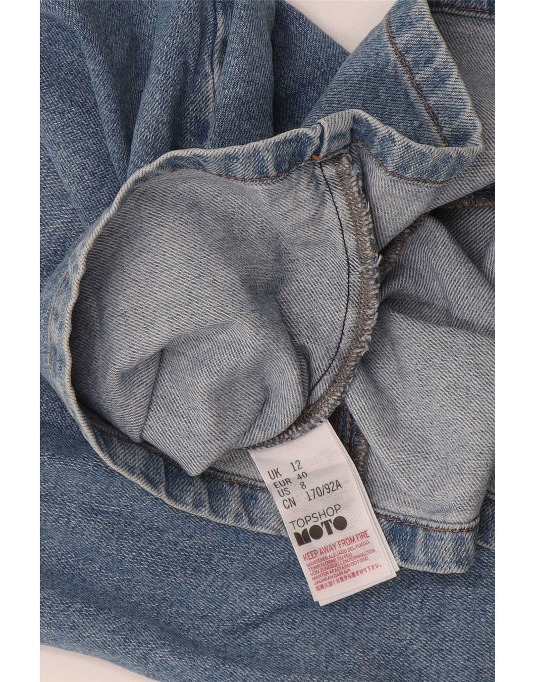 Topshop Abito salopette da donna UK 12 Cotone blu medio