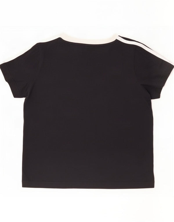 Maglietta Adidas Bambina Top 9-10 Anni in Cotone Colourblock Nera