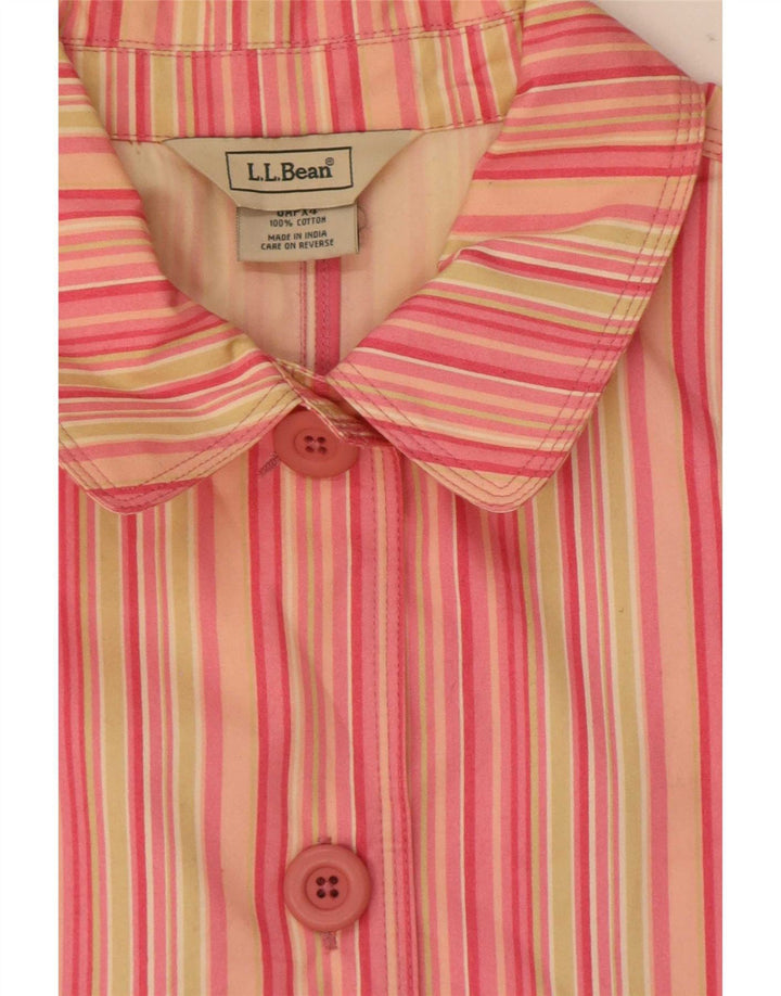 Giacca blazer da donna Petite a 5 bottoni L.L.Bean UK 14 a righe rosa medio
