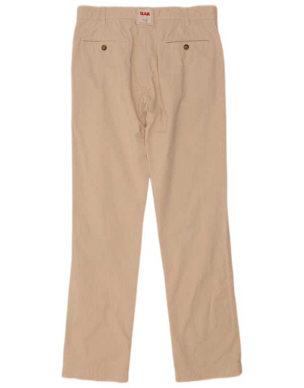 Pantaloni chino dritti da uomo Slam IT 48 medio W34 L35 cotone beige