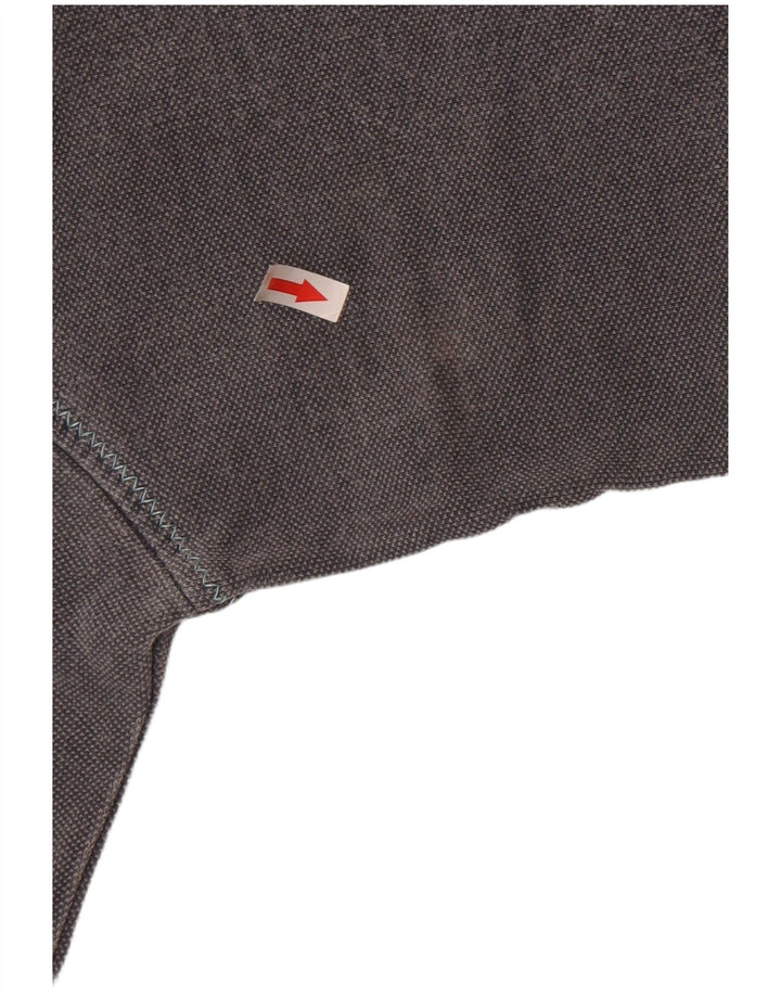 Felpa da uomo con collo con zip Fat Face, maglione grande, cotone grigio