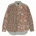 Camicia da uomo in velluto a coste Verte Vallee medio floreale multicolore