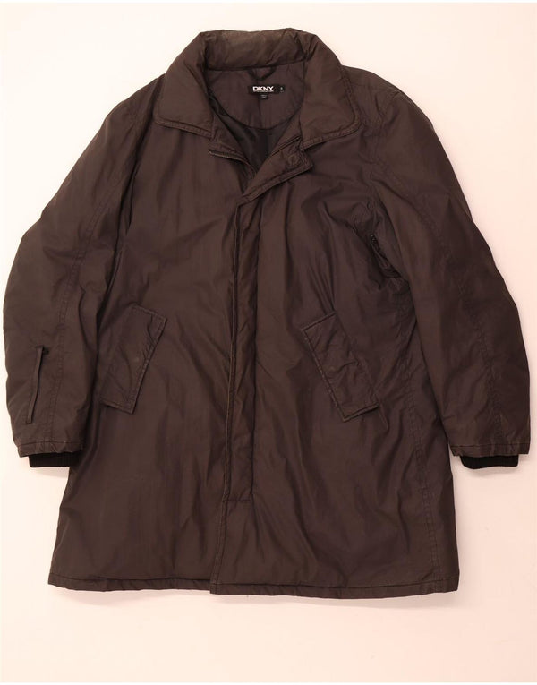 Cappotto imbottito con cappuccio da uomo Dkny UK 42 XL cotone nero