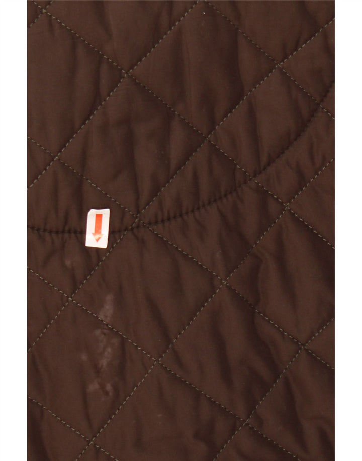 BARBOUR Giacca trapuntata da uomo UK 40 Large Marrone Poliestere