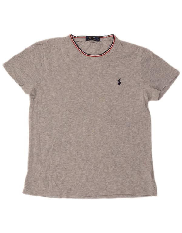 T-shirt da uomo Polo Ralph Lauren Top in cotone chiazzato grigio medio