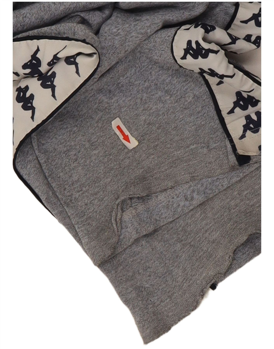 Pantaloni da tuta con grafica Kappa da uomo, grandi, in cotone color block grigio