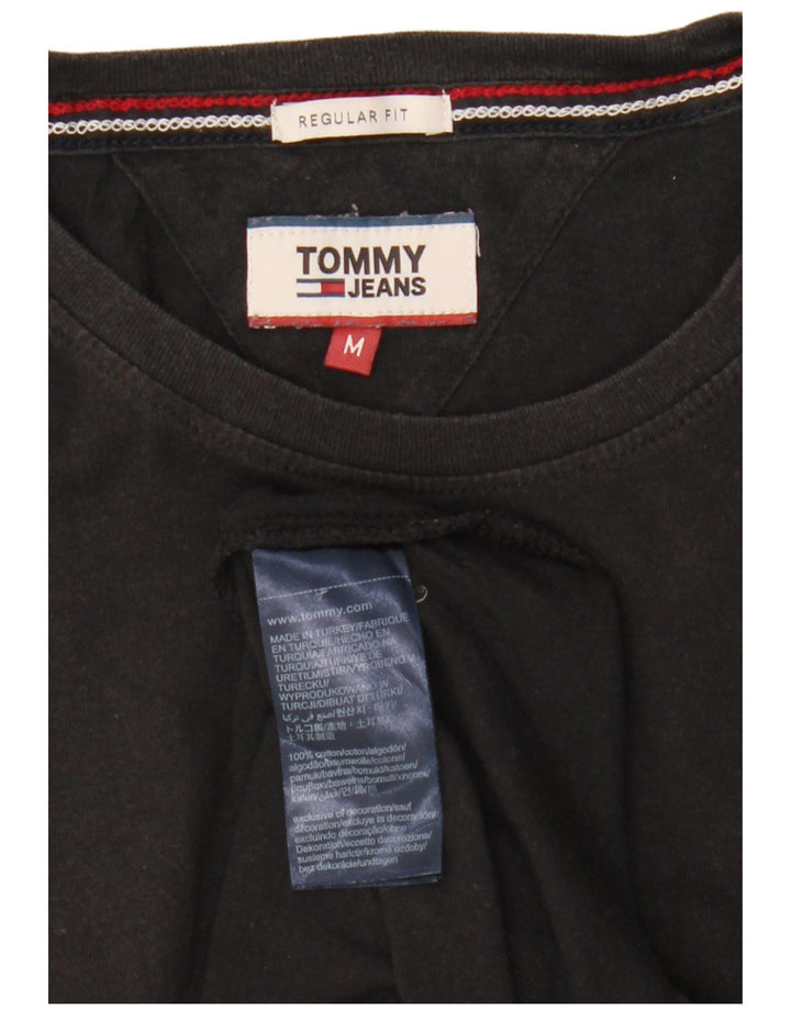 T-shirt da uomo vestibilità regolare Tommy Hilfiger Top in cotone nero medio