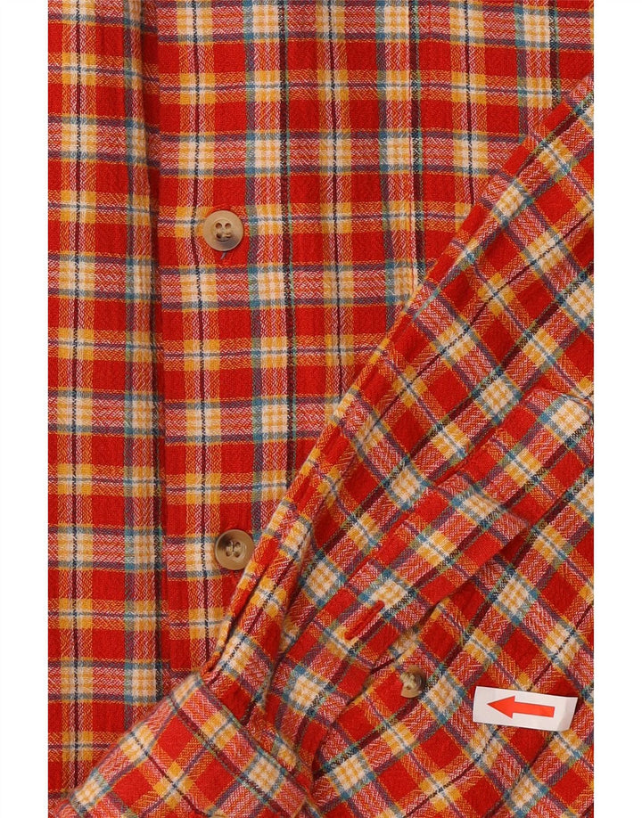Camicia da uomo in flanella Pierre Cardin a quadri rossi medi