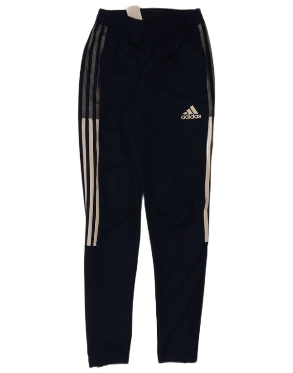 Pantaloni da tuta Adidas Aeroready da uomo XS in poliestere blu navy