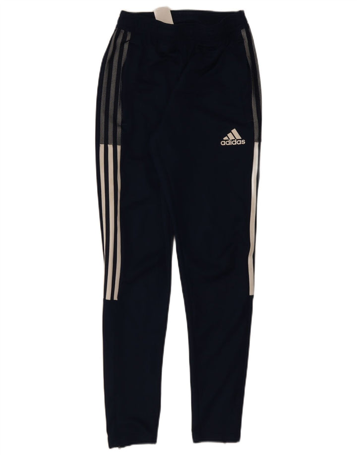 Pantaloni da tuta Adidas Aeroready da uomo XS in poliestere blu navy