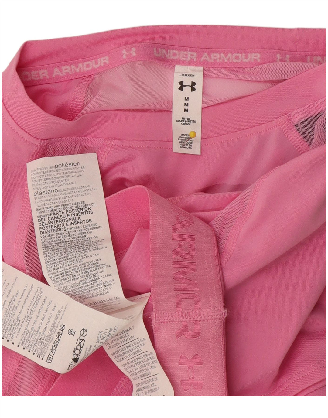 T-shirt grafica corta da donna Under Armour UK 12 poliestere rosa medio