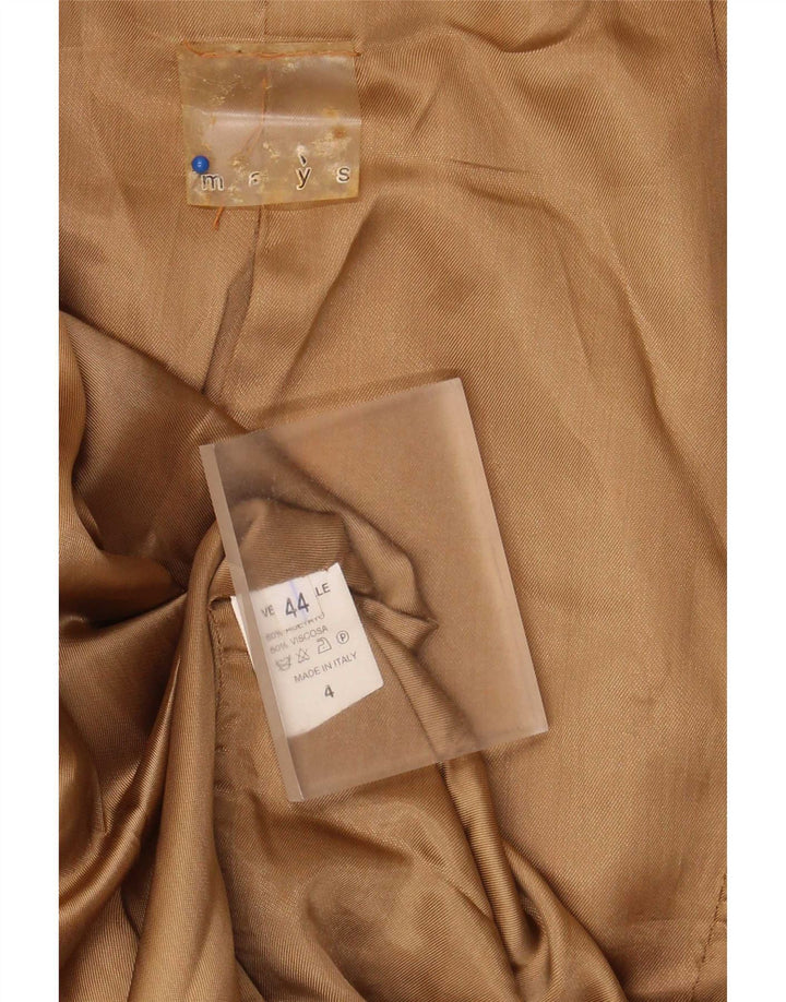 Giacca blazer in pelle da donna a 2 bottoni Mays IT 44 Marrone medio
