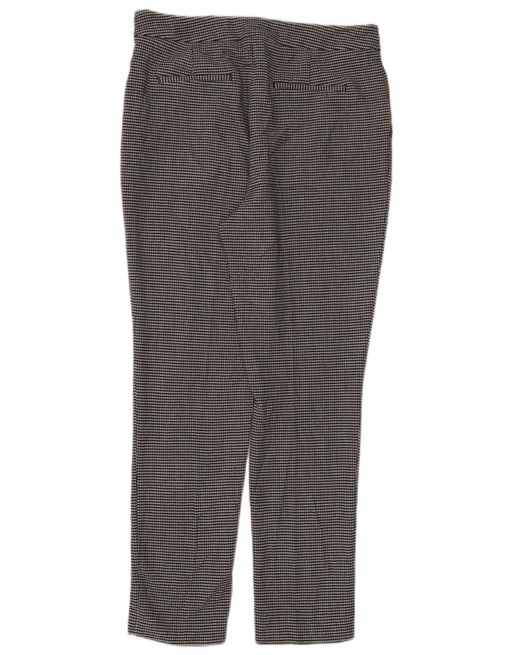 Pantaloni chino da donna Marks & Spencer UK 12 medi W32 L29 quadri neri