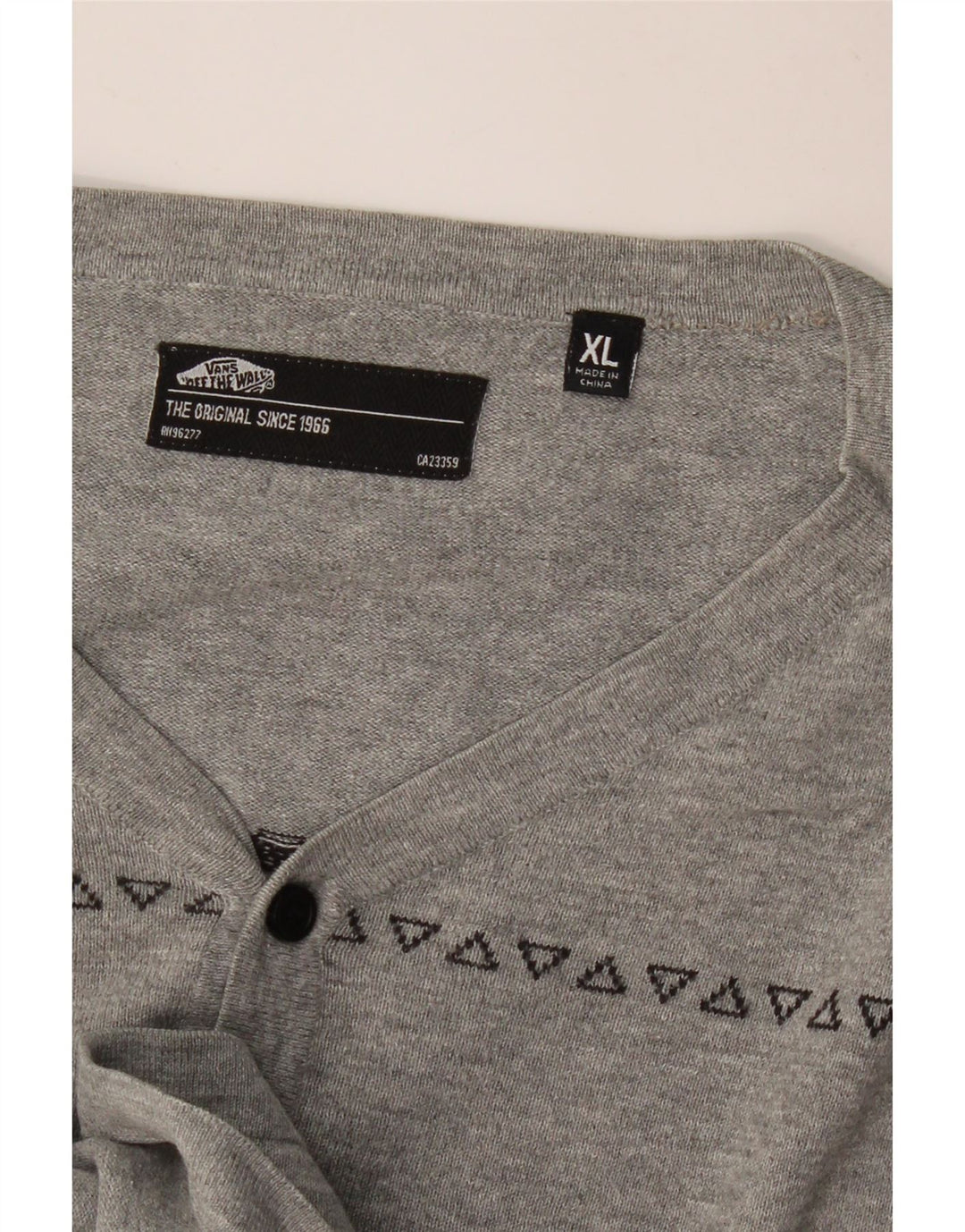 Top VANS da uomo a maniche lunghe XL grigio geometrico