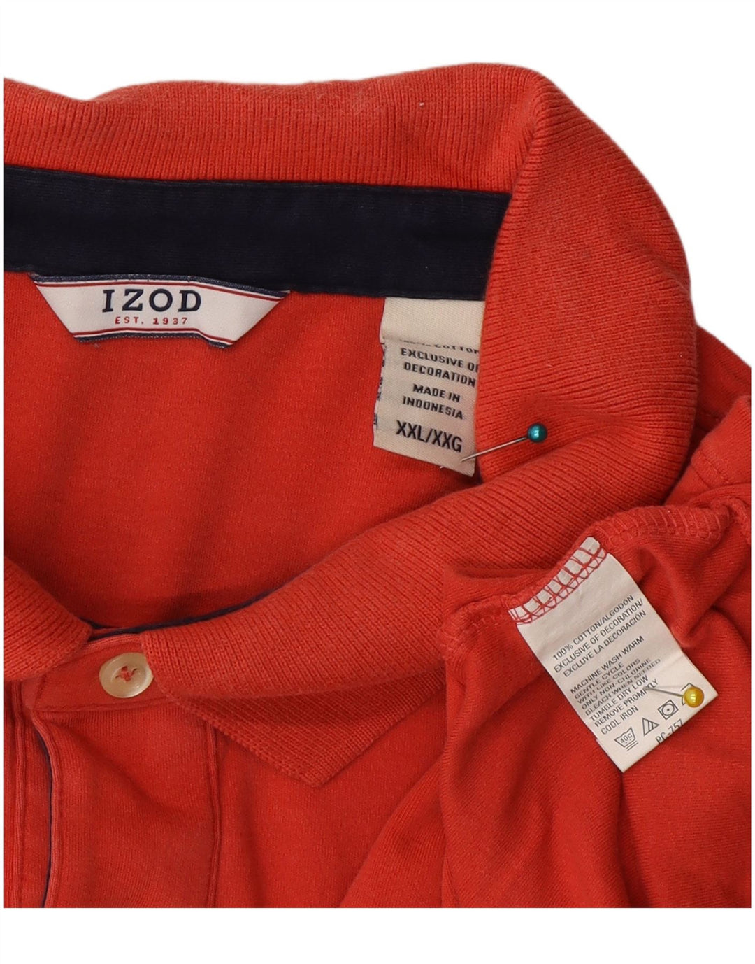 Polo da uomo Izod 2XL in cotone rosa