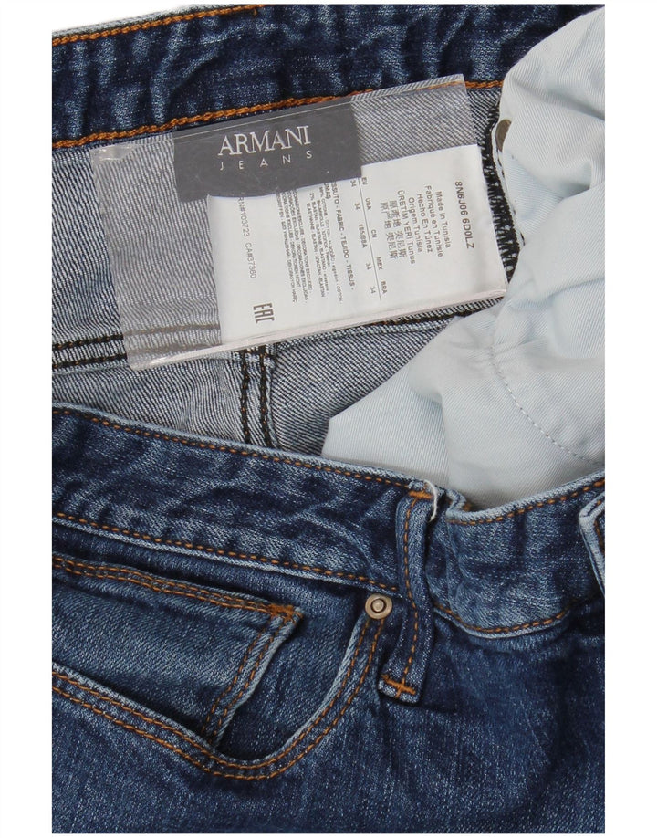 Jeans slim da donna ARMANI W34 L29 cotone blu