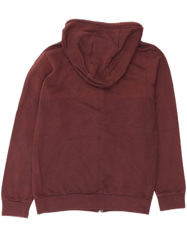 Maglione con cappuccio e zip grafica da uomo Volcom piccolo in cotone bordeaux