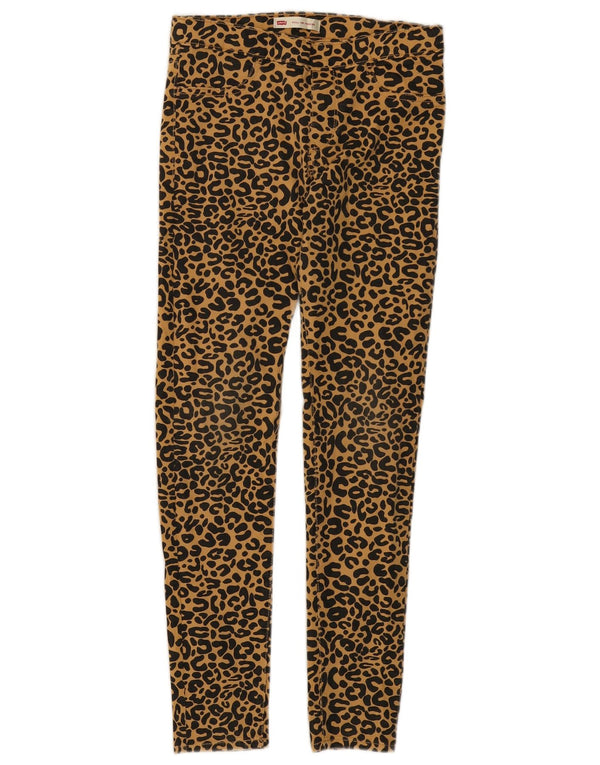 Pantaloni casual Jeggins per ragazze LEVI'S 13-14 anni Cotone beige con stampa animalier