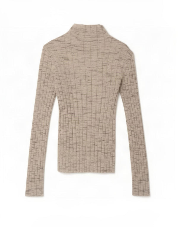 Topshop Top da donna a maniche lunghe UK 10 piccolo in viscosa chiazzata grigia