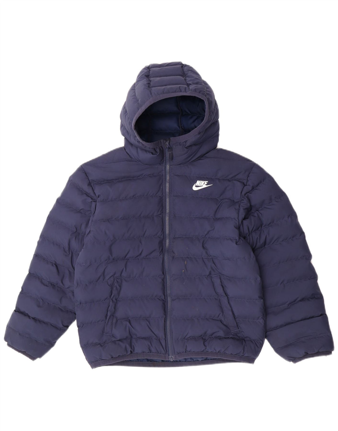 Giacca imbottita con cappuccio Nike da ragazzo 12-13 anni Large in poliestere blu navy