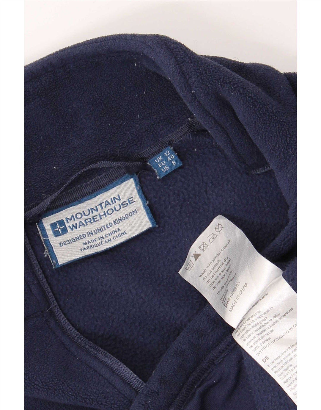 Giacca in pile da donna Mountain Warehouse UK 12 Medium Blu Navy Poliestere