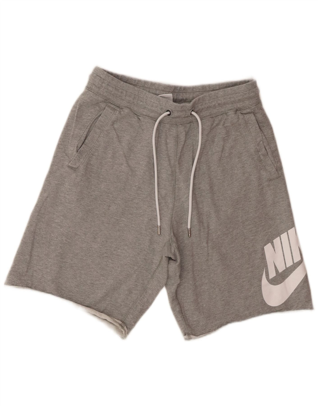 Pantaloncini sportivi con grafica Nike da uomo in cotone chiazzato grigio medio