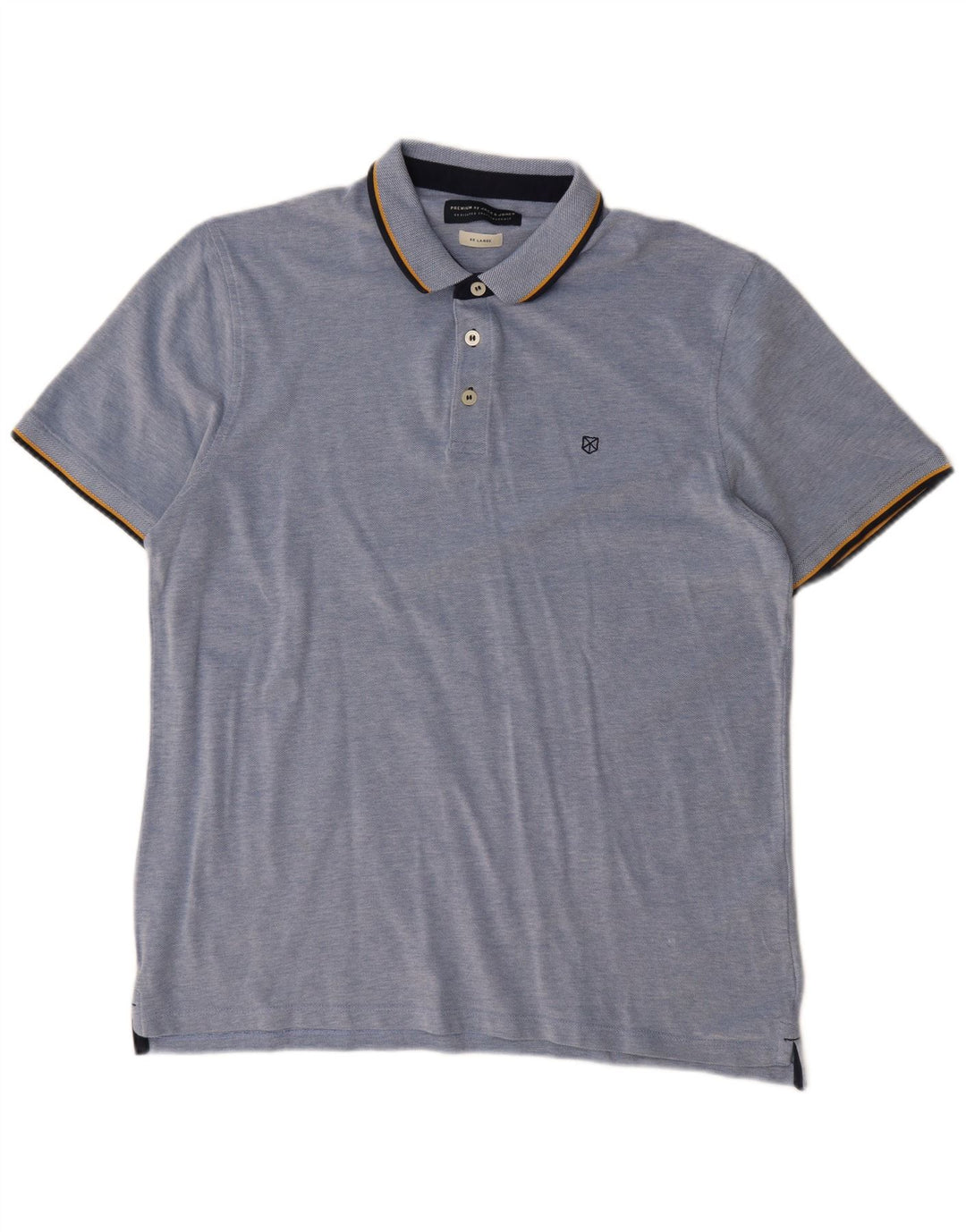 Polo da uomo Jack & Jones 2XL in cotone blu