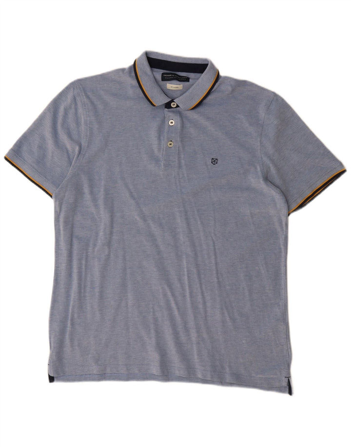Polo da uomo Jack & Jones 2XL in cotone blu