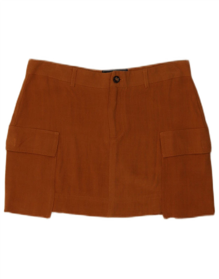 URBAN OUTFITTERS Mini gonna cargo da donna piccola W30 viscosa marrone
