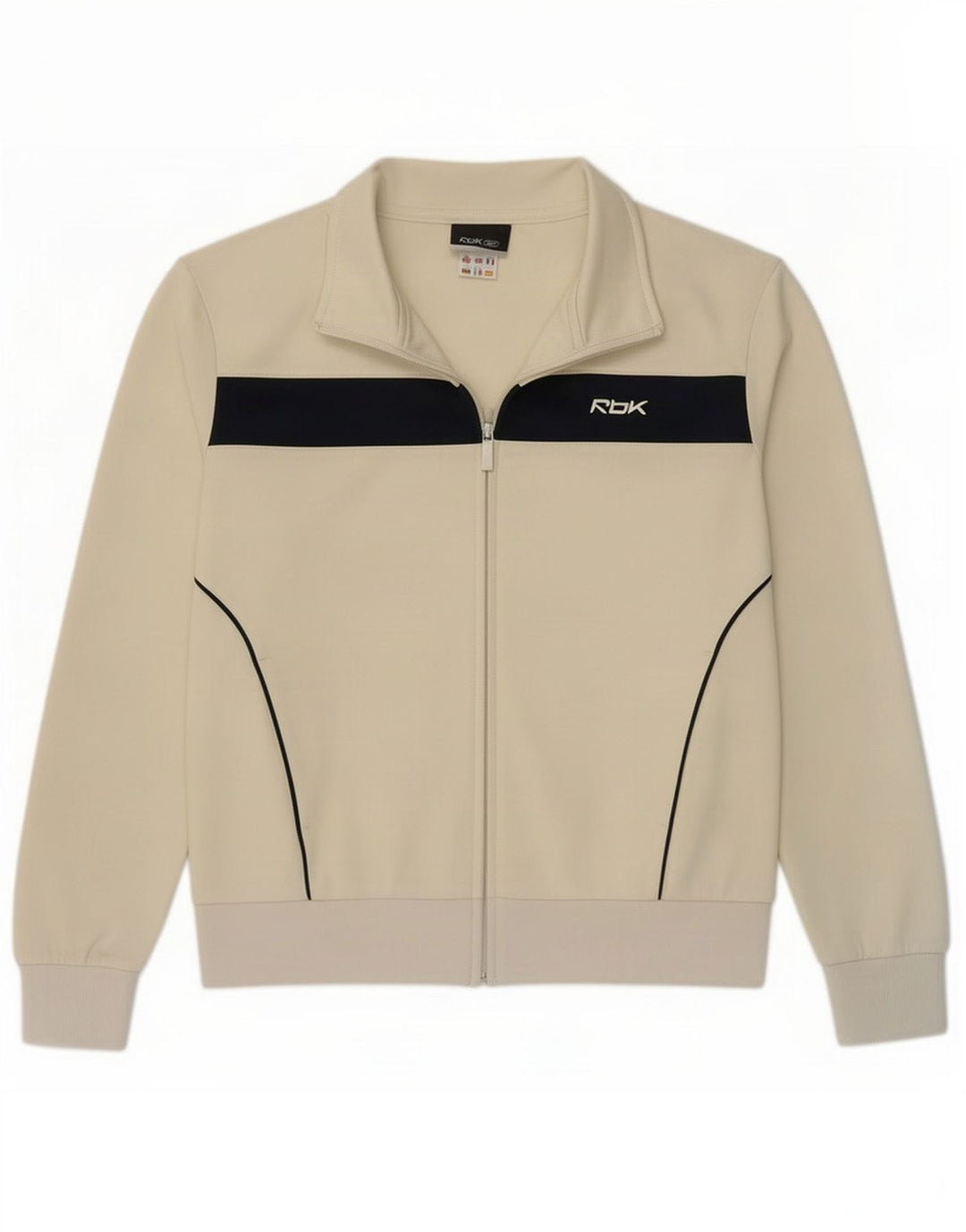 Giacca da tuta da donna Reebok UK 12 Medium Off White Colourblock