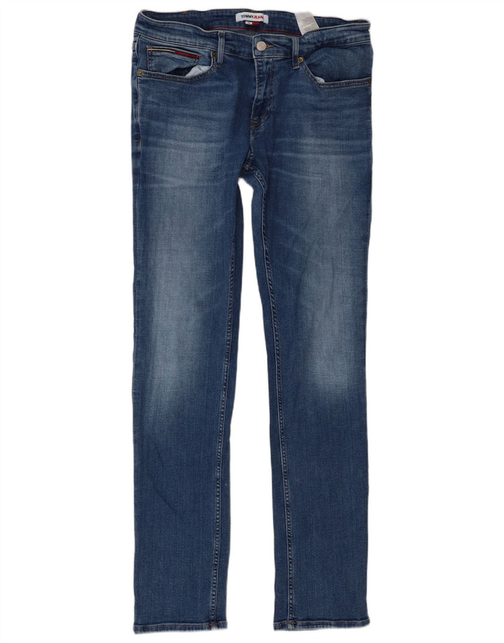 Jeans slim da uomo Tommy Hilfiger W34 L34 cotone blu