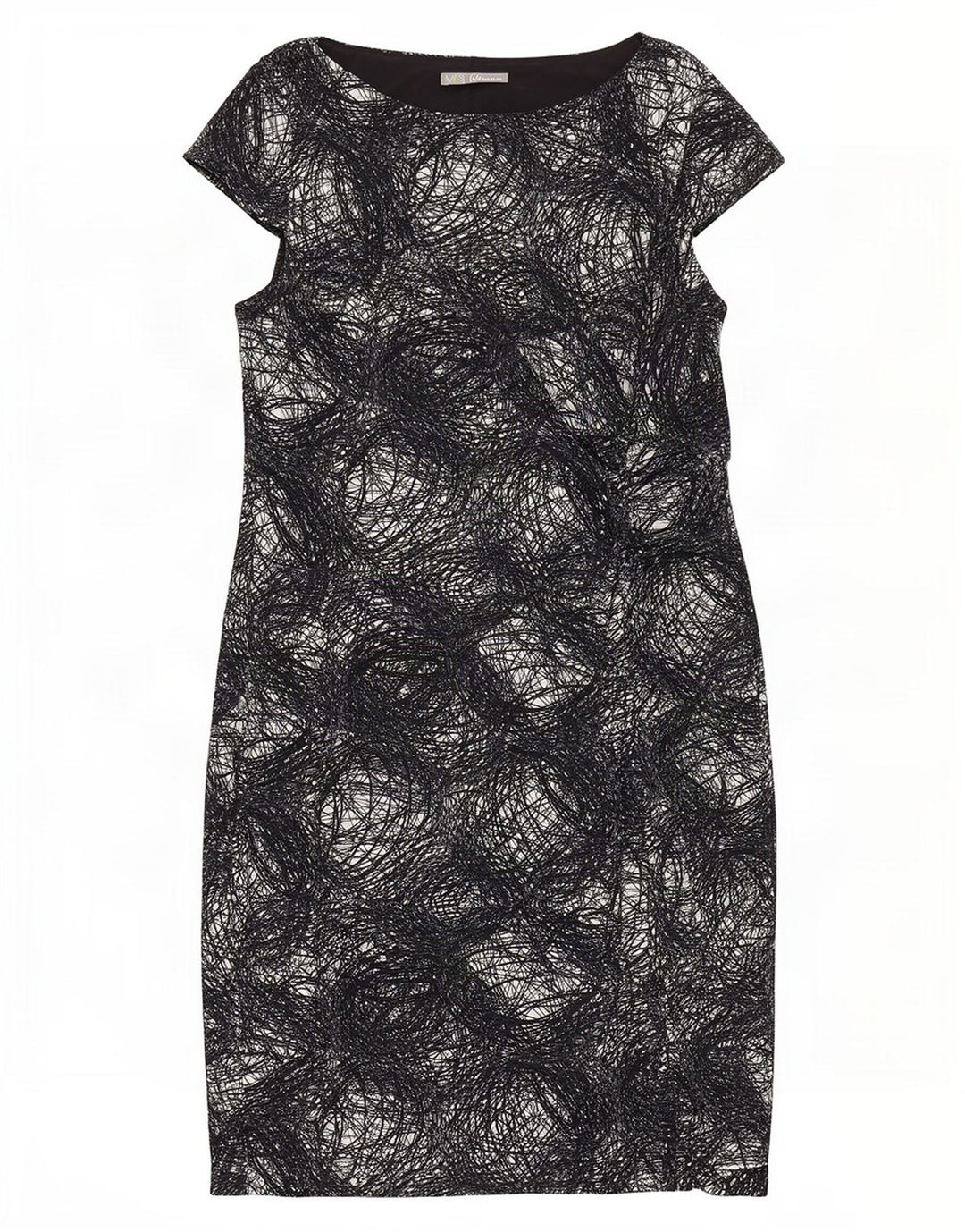 Abito tubino modello astratto da donna Marks & Spencer UK 20 2XL Nero