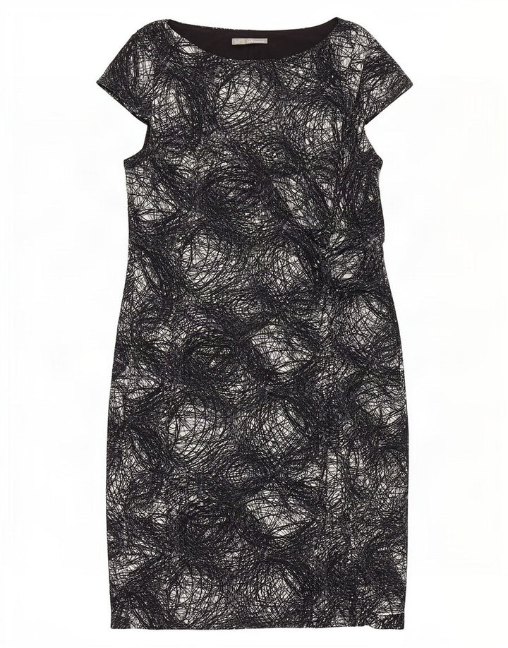 Abito tubino modello astratto da donna Marks & Spencer UK 20 2XL Nero