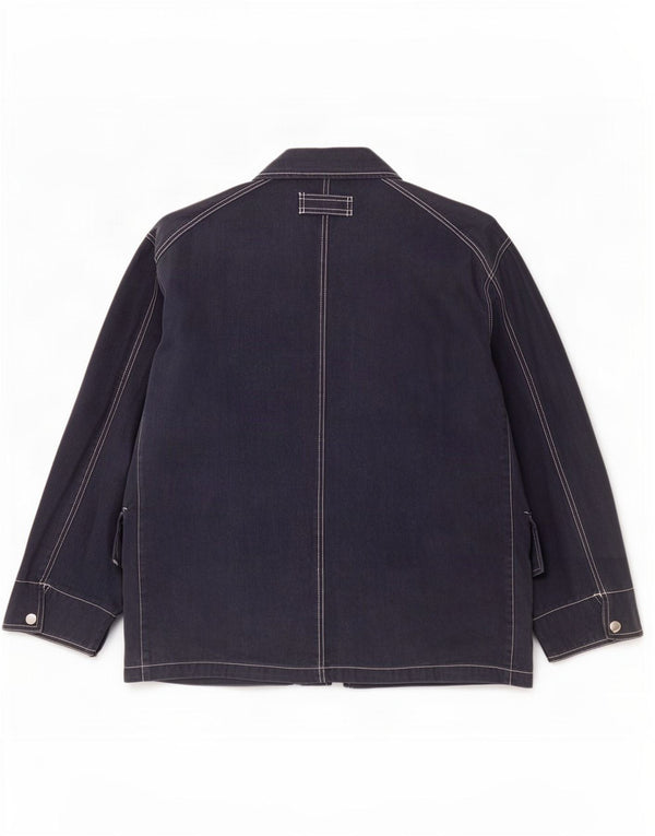 Giubbotto vintage da uomo UK 40 grande blu navy in cotone
