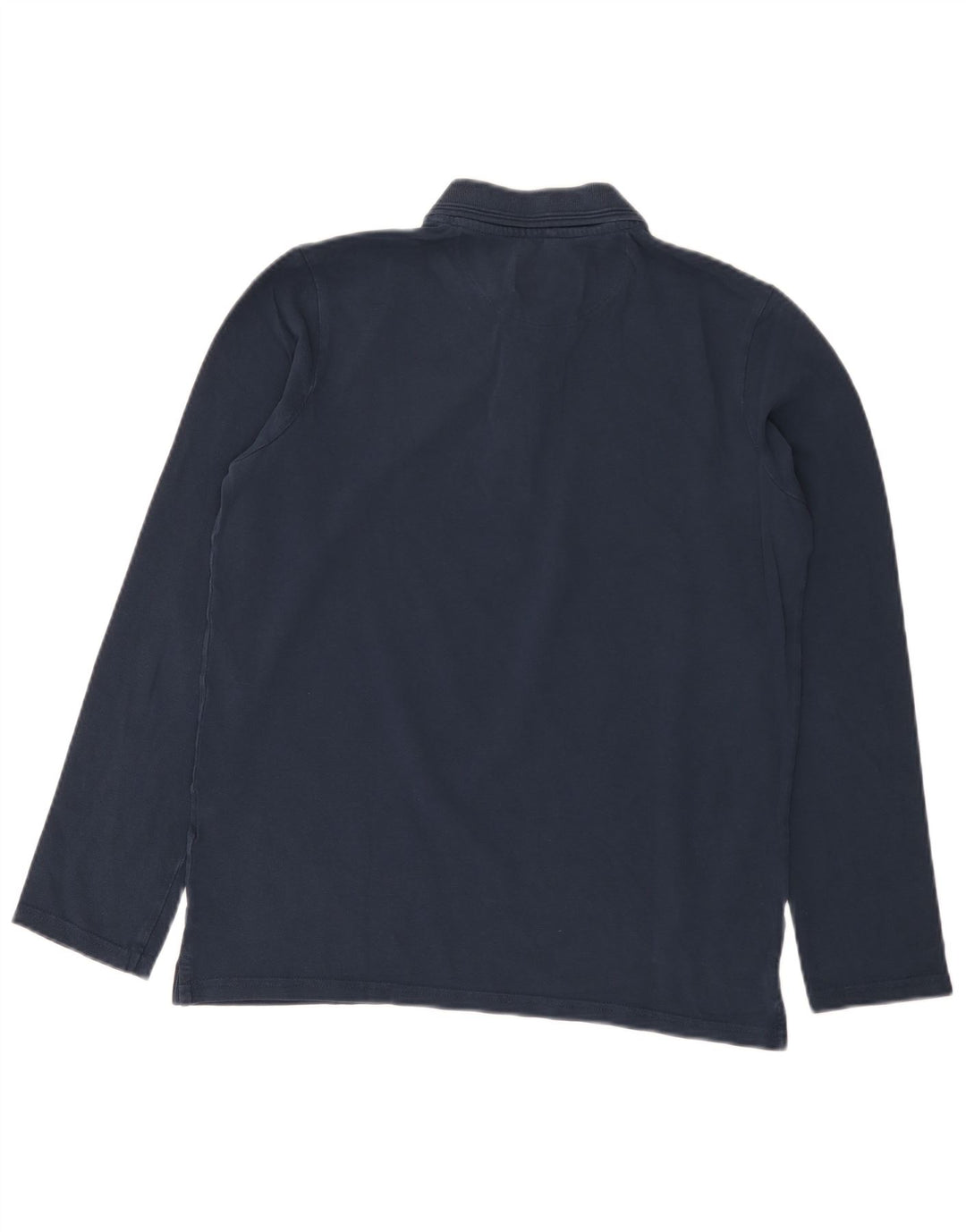 Polo regolare da uomo a maniche lunghe Carrera in cotone blu navy medio