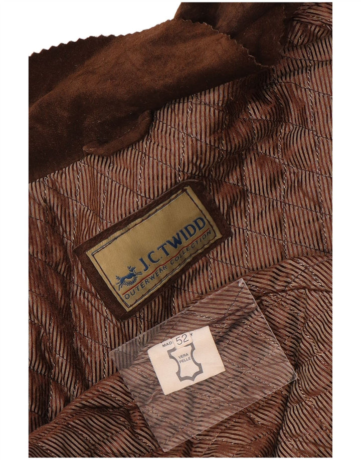 Giacca in pelle scamosciata da uomo J. C. Twidd IT 52 XL in pelle marrone