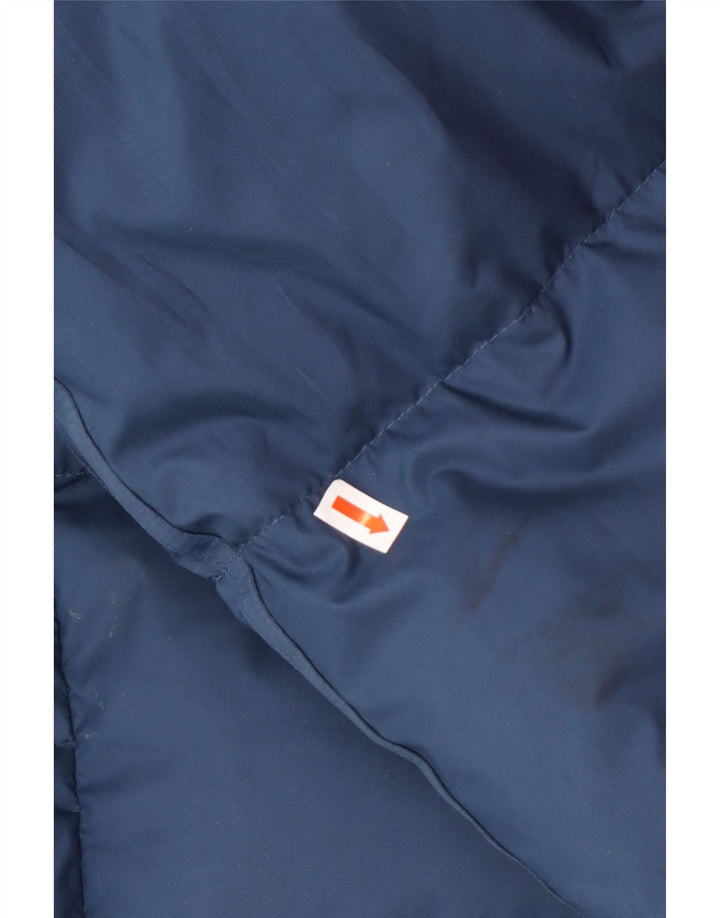 Giacca imbottita con cappuccio da uomo ADIDAS UK 42 XL blu navy in poliammide invernale