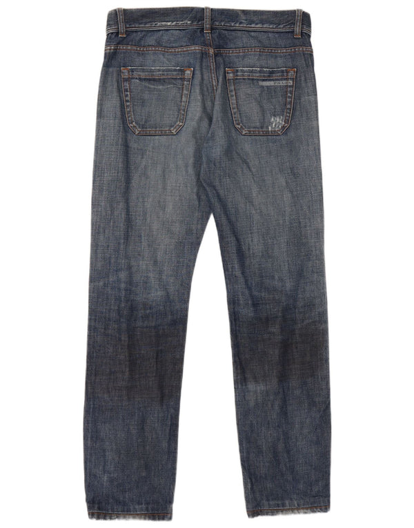 Jeans dritti da uomo Prada W33 L30 in cotone blu