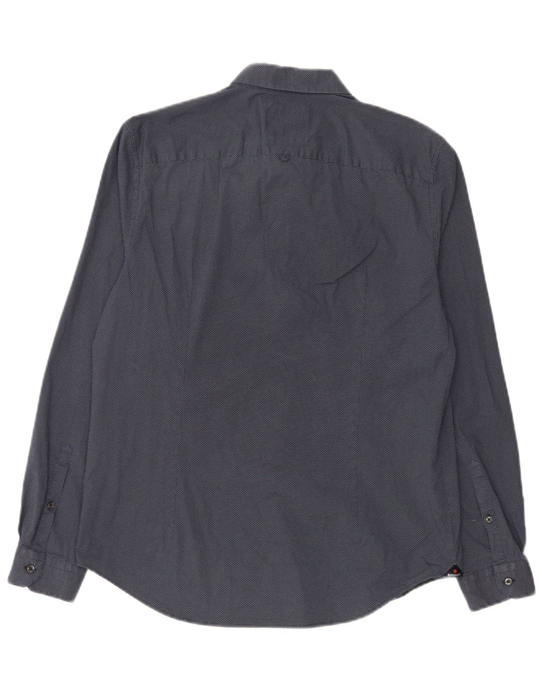 Camicia da uomo slim fit Superdry grande in cotone maculato blu navy