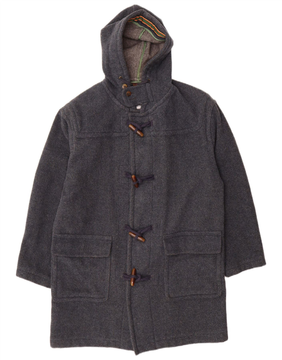 Montgomery con cappuccio da uomo Stefanel UK 38 Lana blu medio