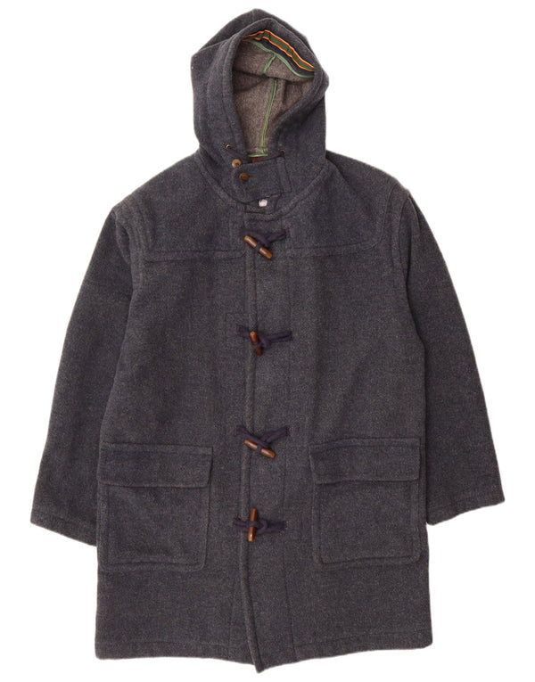 Montgomery con cappuccio da uomo Stefanel UK 38 Lana blu medio