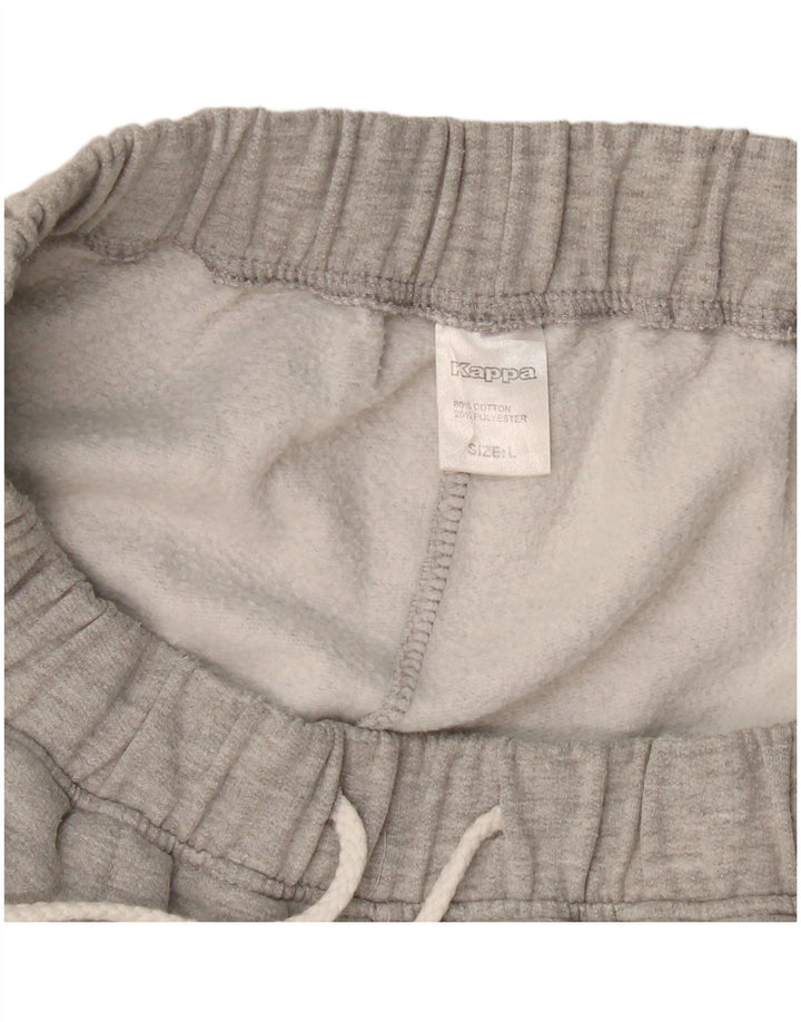Pantaloni da tuta da uomo Kappa Large in cotone mélange grigio