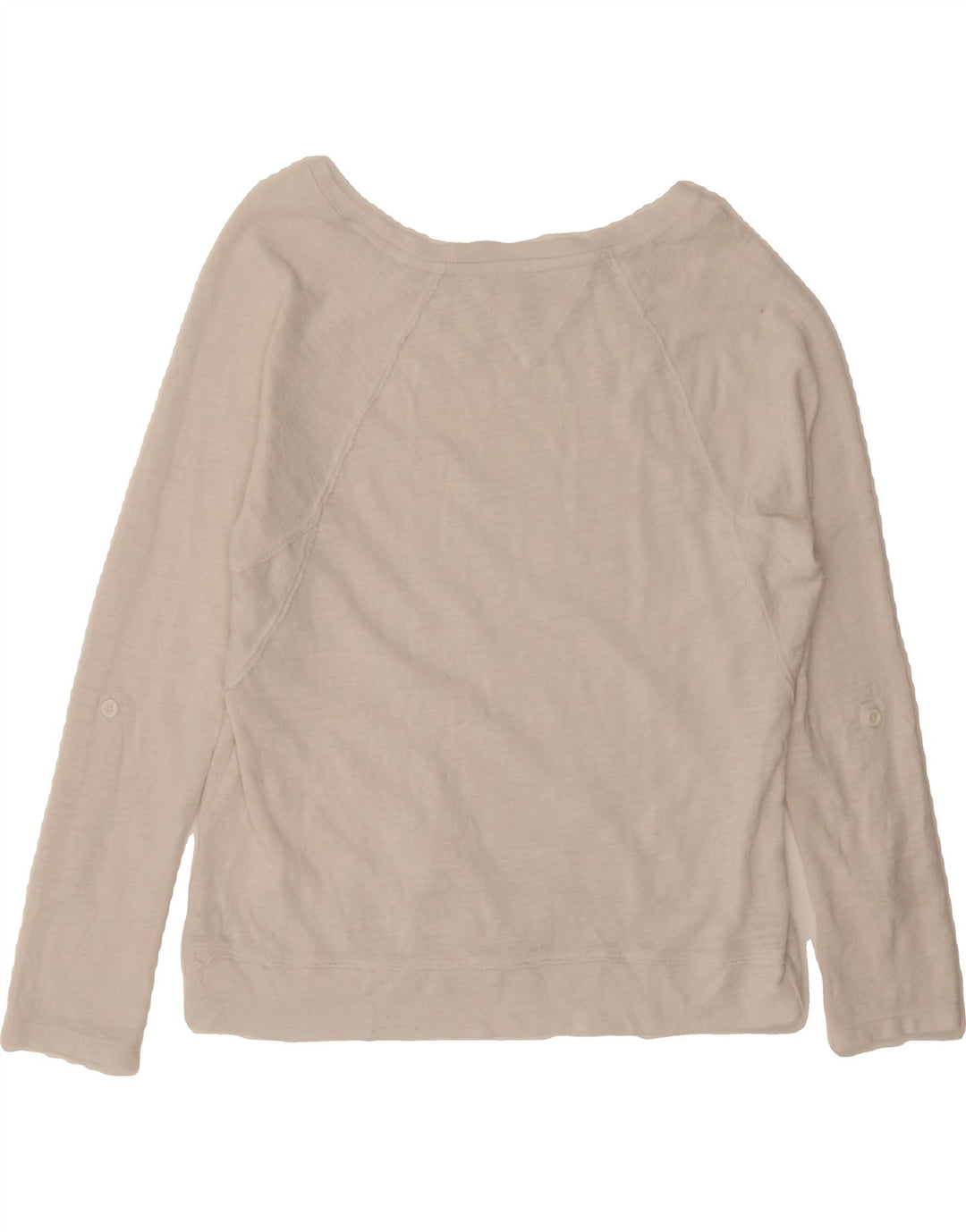 TOMMY HILFIGER Womens Top Long Sleeve UK 14 Medium Off White Vintage Tommy Hilfiger and Second-Hand Tommy Hilfiger from Messina Hembry 