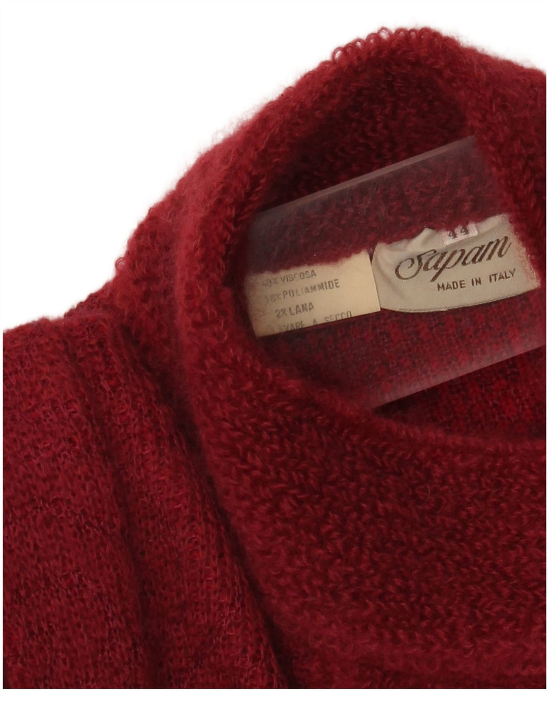 Maglione cardigan poncho vintage da donna IT 44 Viscosa bordeaux media