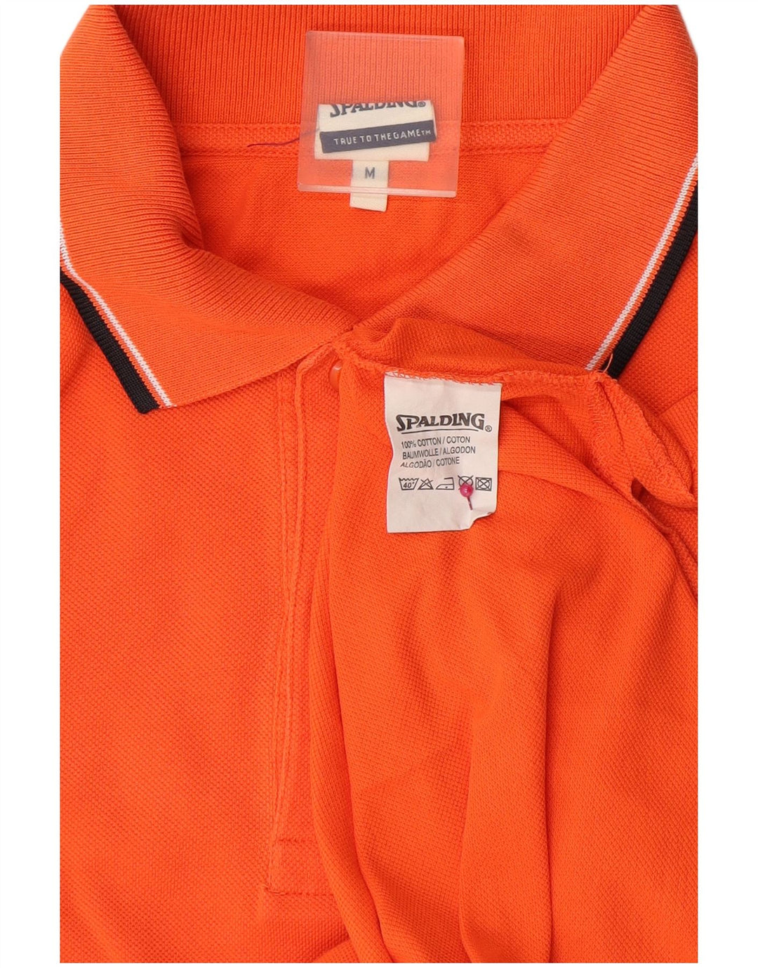 Polo Uomo Spalding in cotone arancione medio