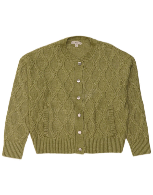 Maglione cardigan da donna Marks & Spencer UK 14 Poliestere verde medio