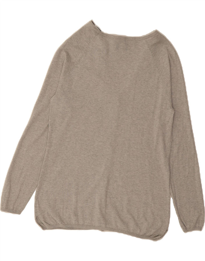 MASSIMO DUTTI Womens Cardigan Sweater UK 18 XL Grey Cotton Vintage Massimo Dutti and Second-Hand Massimo Dutti from Messina Hembry 